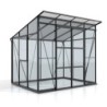 Vitavia Serre de jardin en verre Noir 5.9m²