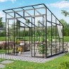 Vitavia Serre de jardin en verre Noir 7.6m²
