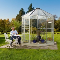 Vitavia Serre de jardin en verre Gris 4.5m²