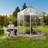 Vitavia Serre de jardin en verre Gris 4.5m²