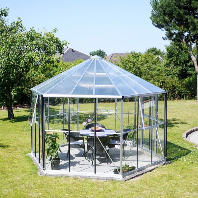 Vitavia Serre de jardin en verre Gris 9m² Vitavia Serre de jardin en verre Gris 9m²