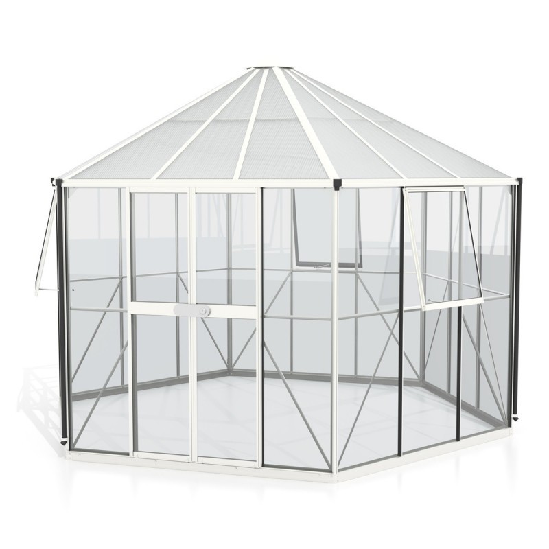 Vitavia Serre de jardin en verre Blanc 9m² Vitavia Serre de jardin en verre Blanc 9m²