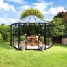 Vitavia Serre de jardin en verre Noir 9m²