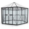 Vitavia Serre de jardin en verre Noir 9m²