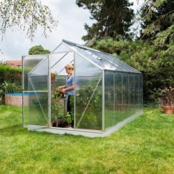 Vitavia Serre de jardin en polycarbonate Gris 7.5m²