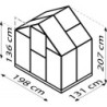 Vitavia Serre de jardin en polycarbonate Gris 2,5m²