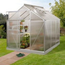 Vitavia Serre de jardin en polycarbonate Gris 3.8m²