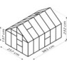 Vitavia Serre de jardin en polycarbonate Gris 9.9m²