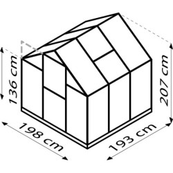 Vitavia Serre de jardin en polycarbonate Vert 3.8m²