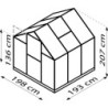 Vitavia Serre de jardin en polycarbonate Vert 3.8m²