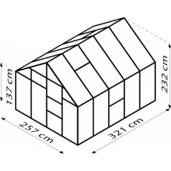 Vitavia Serre de jardin en polycarbonate Noir 8.3m²
