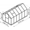 Vitavia Serre de jardin en polycarbonate Noir 7.5m²