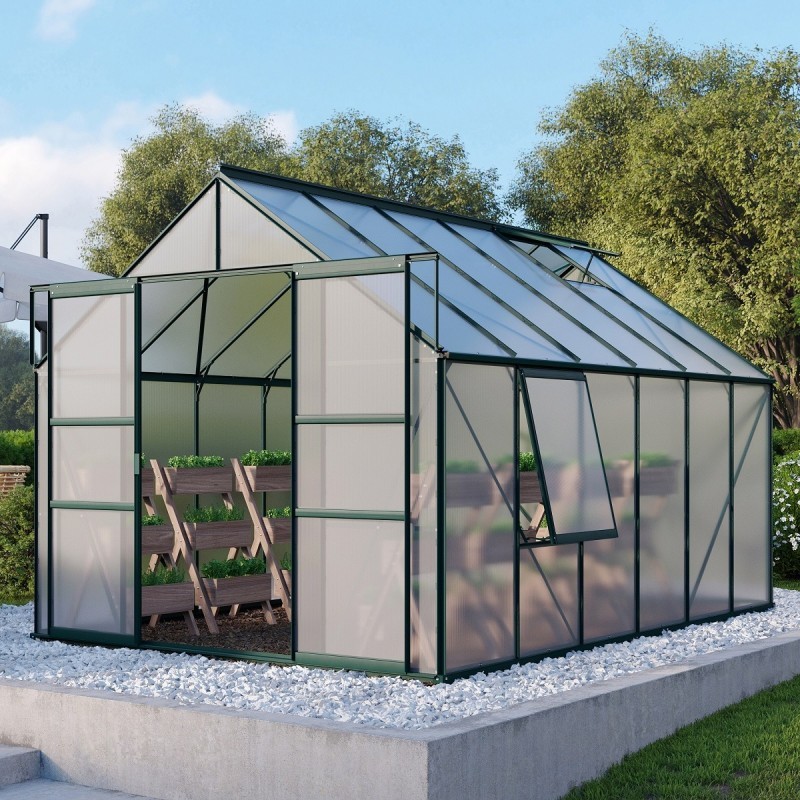 Vitavia Serre de jardin en polycarbonate Vert 9.9m²
