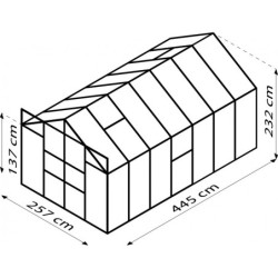 Vitavia Serre de jardin en polycarbonate Vert 11.5m²