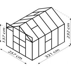 Vitavia Serre de jardin en polycarbonate Noir 8.3m²