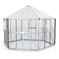 Vitavia Serre de jardin en verre Gris 9m²