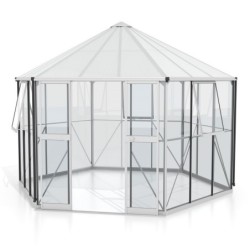Vitavia Serre de jardin en verre Gris 9m²