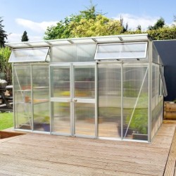 Vitavia Serre de jardin en polycarbonate Gris 11.5m²