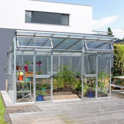 Vitavia Serre de jardin en verre Gris 11m²