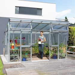 Vitavia Serre de jardin en verre Gris 11m²