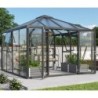 Vitavia Serre de jardin en verre Noir 10.2m²