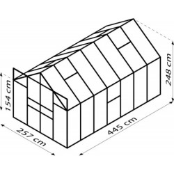Vitavia Serre de jardin en polycarbonate Vert 11.5m²