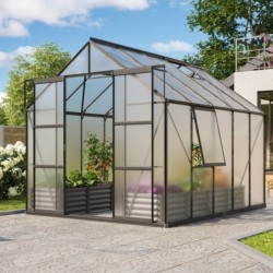 Vitavia Serre de jardin en polycarbonate Noir 8.3m²