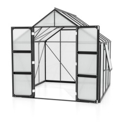 Vitavia Serre de jardin en polycarbonate Noir 6.7m²