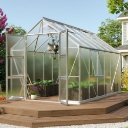 Vitavia Serre de jardin en polycarbonate Gris 9.9m²