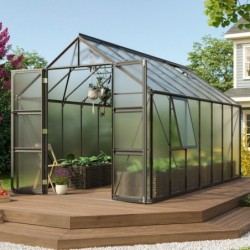 Vitavia Serre de jardin en polycarbonate Noir 11.5m²