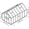 Vitavia Serre de jardin en polycarbonate Noir 11.5m²