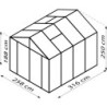 Vitavia Serre de jardin en polycarbonate Gris 8.1m²