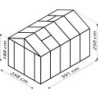 Vitavia Serre de jardin en polycarbonate Gris 10m²