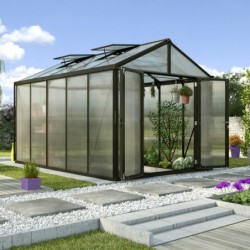 Vitavia Serre de jardin en polycarbonate Noir 10m²