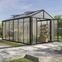 Vitavia Serre de jardin en polycarbonate Noir 11.9m²