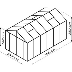 Vitavia Serre de jardin en polycarbonate Noir 11.9m²