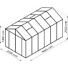 Vitavia Serre de jardin en polycarbonate Noir 11.9m²