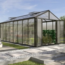 Vitavia Serre de jardin en polycarbonate Noir 15.7m²