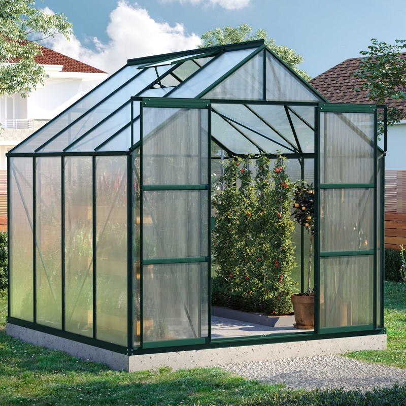 Vitavia Serre de jardin en polycarbonate Vert 6.7m² Vitavia Serre de jardin en polycarbonate Vert 6.7m²