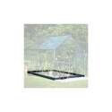 Embase pour serre de jardin 3,8 m² Halls Popular - Noir