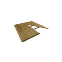 Plancher pour abri de jardin 9m² en bois massif traité marron avec lambourdes - Gardy Shelter