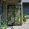 Halls Serre de jardin en verre Noir 0.8m²