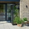Halls Serre de jardin en verre Noir 0.8m²