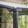Halls Serre de jardin en verre Noir 0.8m²