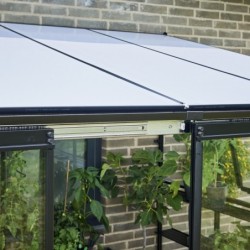 Halls Serre de jardin en verre Noir 0.8m²