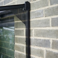 Halls Serre de jardin en verre Noir 14.7m²