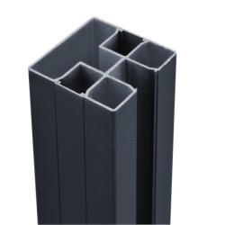 Compolife Clôtures en composite Bois + composite Anthracite