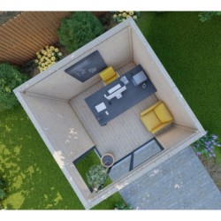 Gardy Shelter Abri de jardin bois 5 à 10 m² Bois massif Marron 8.88m²