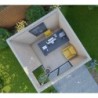 Gardy Shelter Abri de jardin bois 5 à 10 m² Bois massif Marron 8.88m²