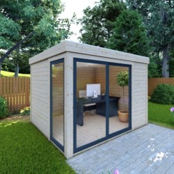 Gardy Shelter Abri de jardin bois 5 à 10 m² Bois massif Marron 8.88m²